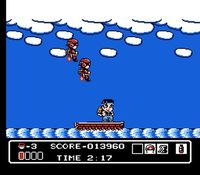 une photo d'Ã©cran de Hammerin Harry sur Nintendo Nes